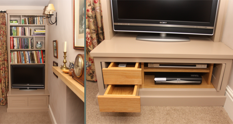 painted tv cabinet book shelves